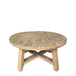 elm coffee table round small