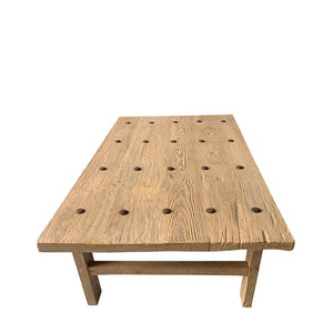 antique elm door coffee table