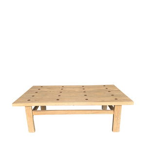 antique elm door coffee table