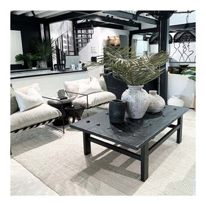 antique elm door coffee table black