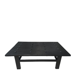antique elm door coffee table black