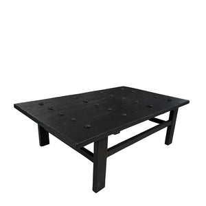 antique elm door coffee table black