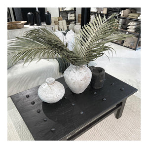 antique elm door coffee table black