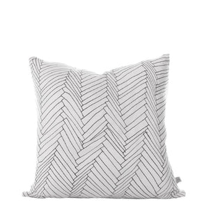 white thatch linen cushion small - cover only