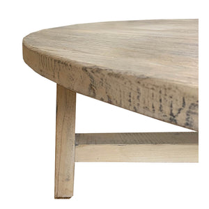 elm coffee table round large