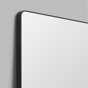 leaner mirror - black rounded edge