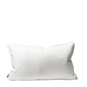 linen cushion rectangle white