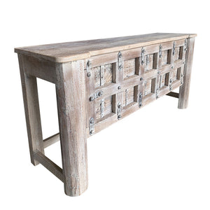 whitewashed antique console