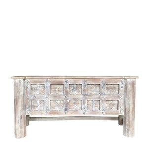 whitewashed antique console