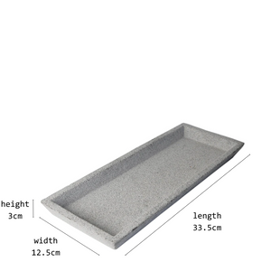 concrete tray rectangle natural