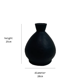 forme vase large black