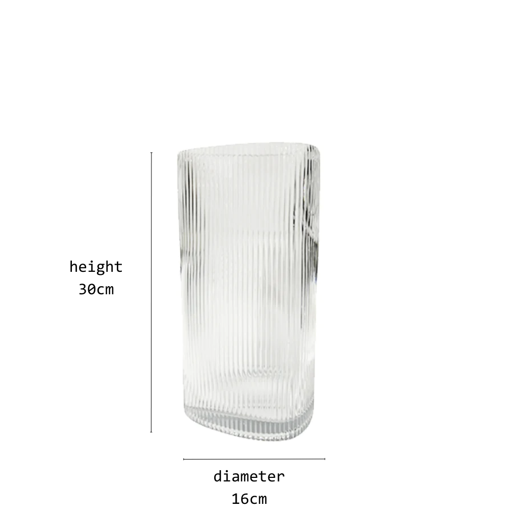 fluted glass vase tall