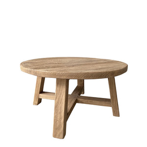 elm coffee table round small