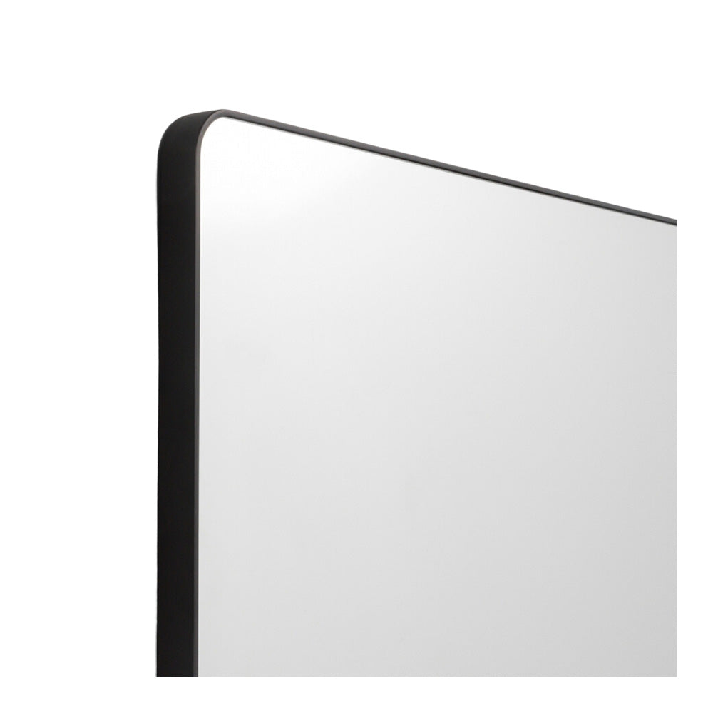 flynn curve rectangle mirror black