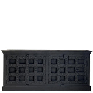 antique door console black