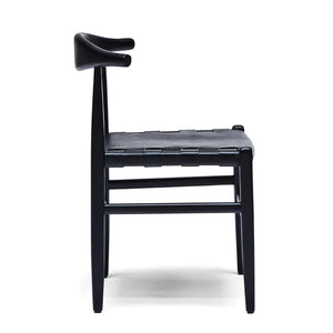 laurent leather chair black
