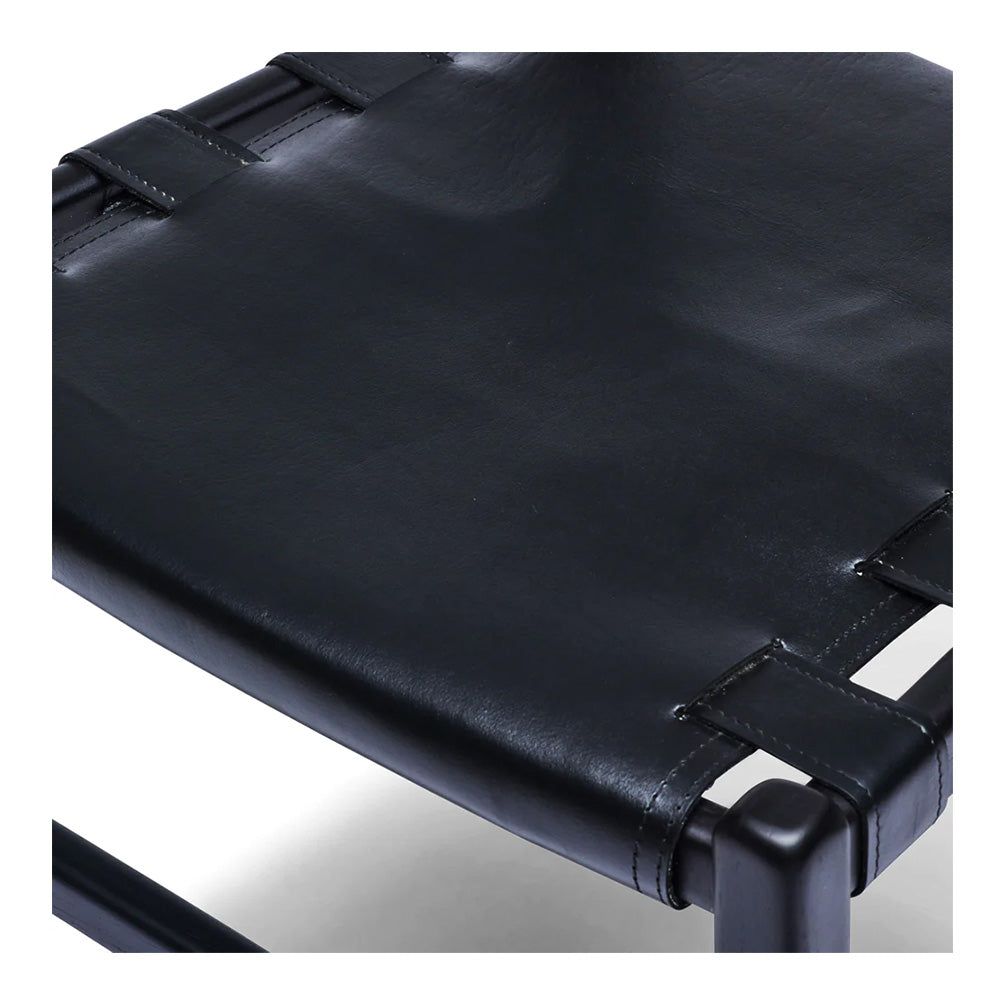 laurent leather chair black