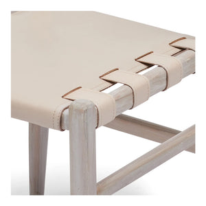 laurent leather chair ecru