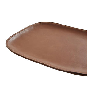 tan leather tray