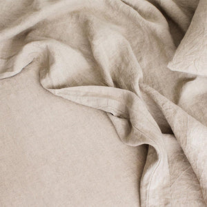 linen flat sheet - natural