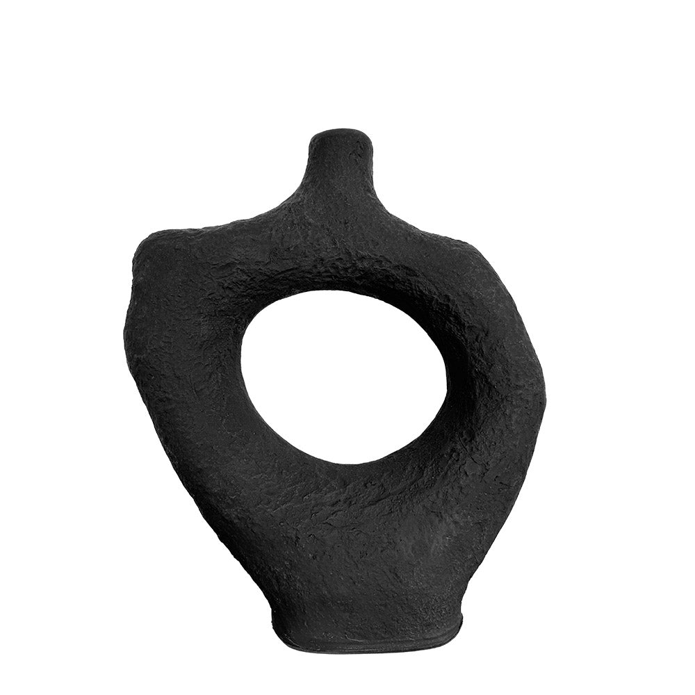 luna vase black