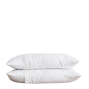 linen pillowcase white - set of 2