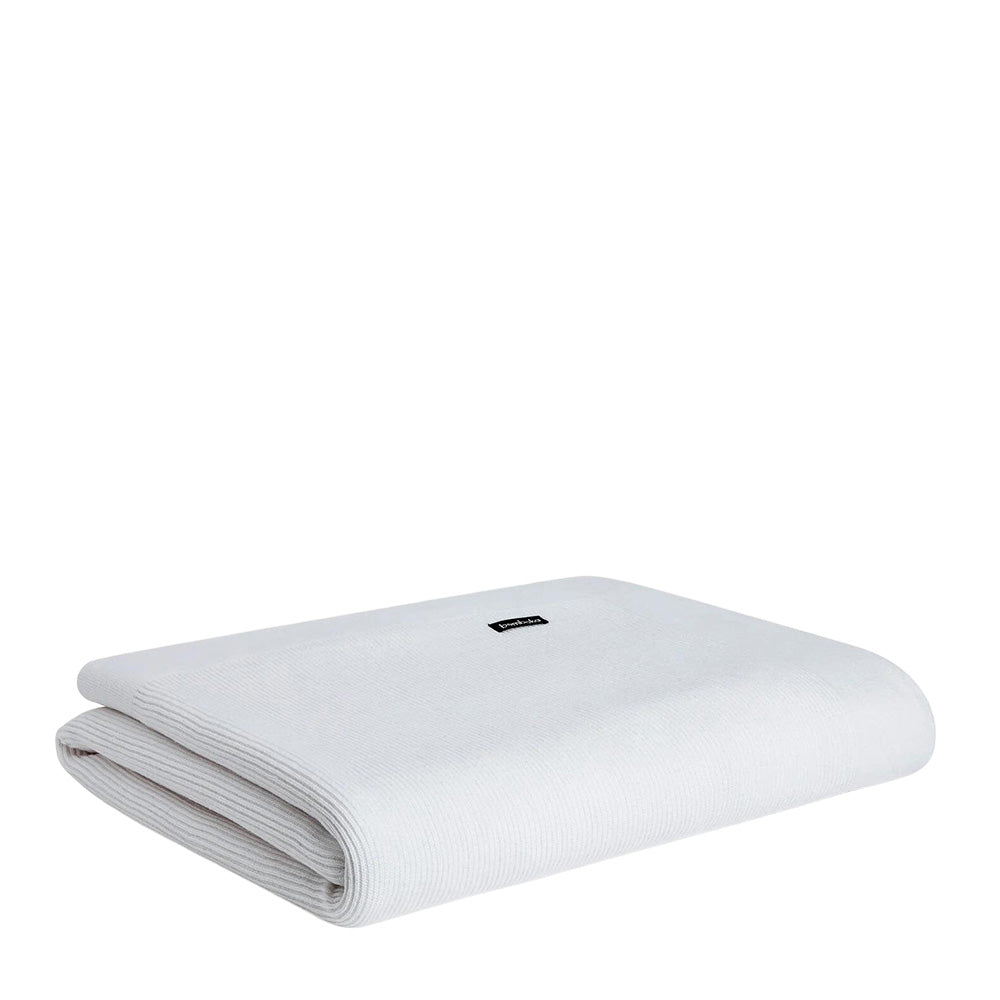 rib cotton throw white