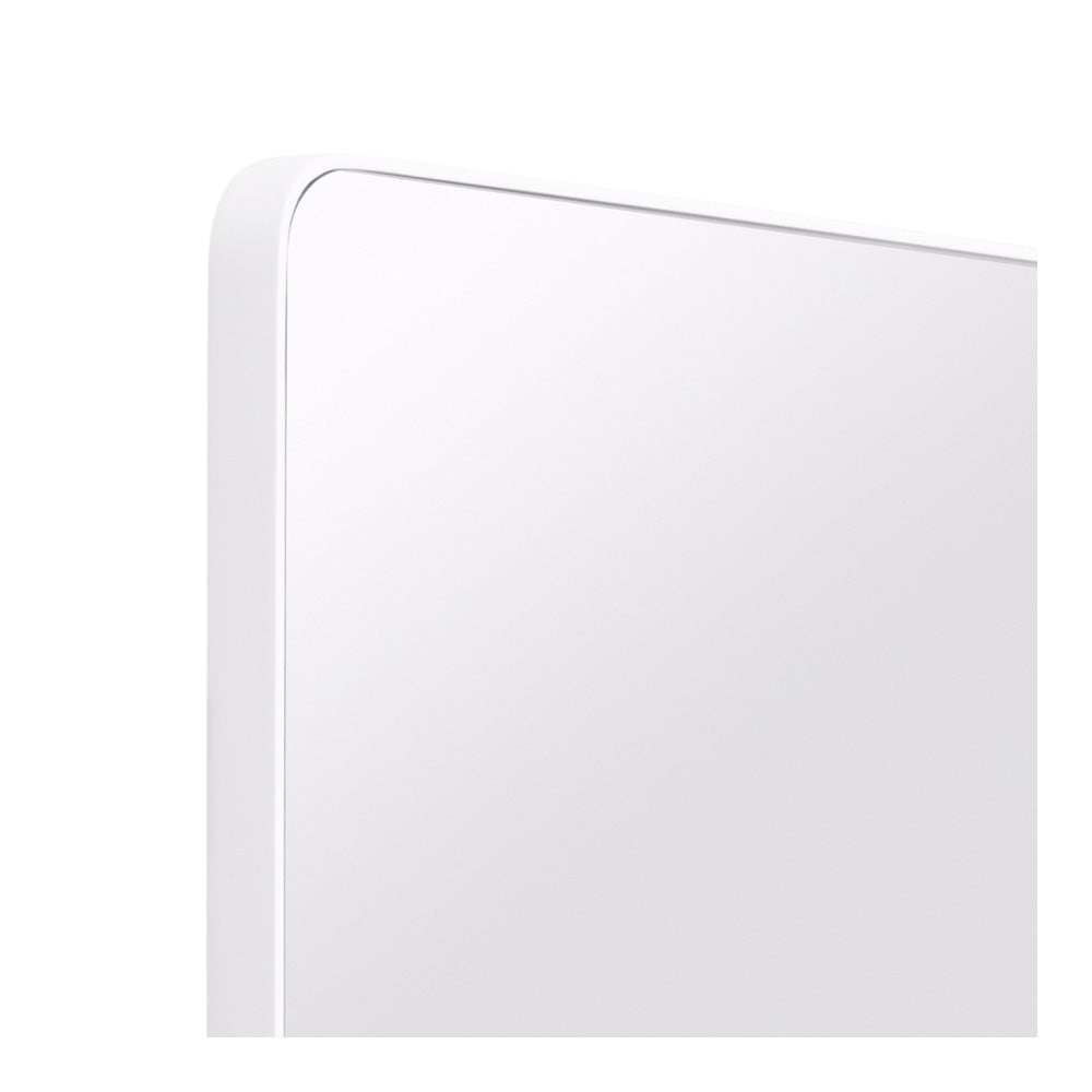 flynn curve rectangle mirror white