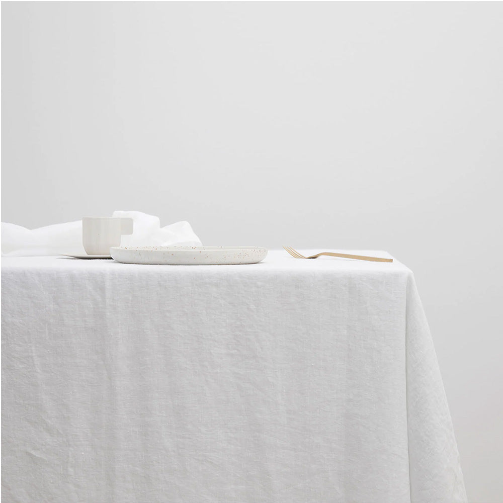 linen tablecloth white - large