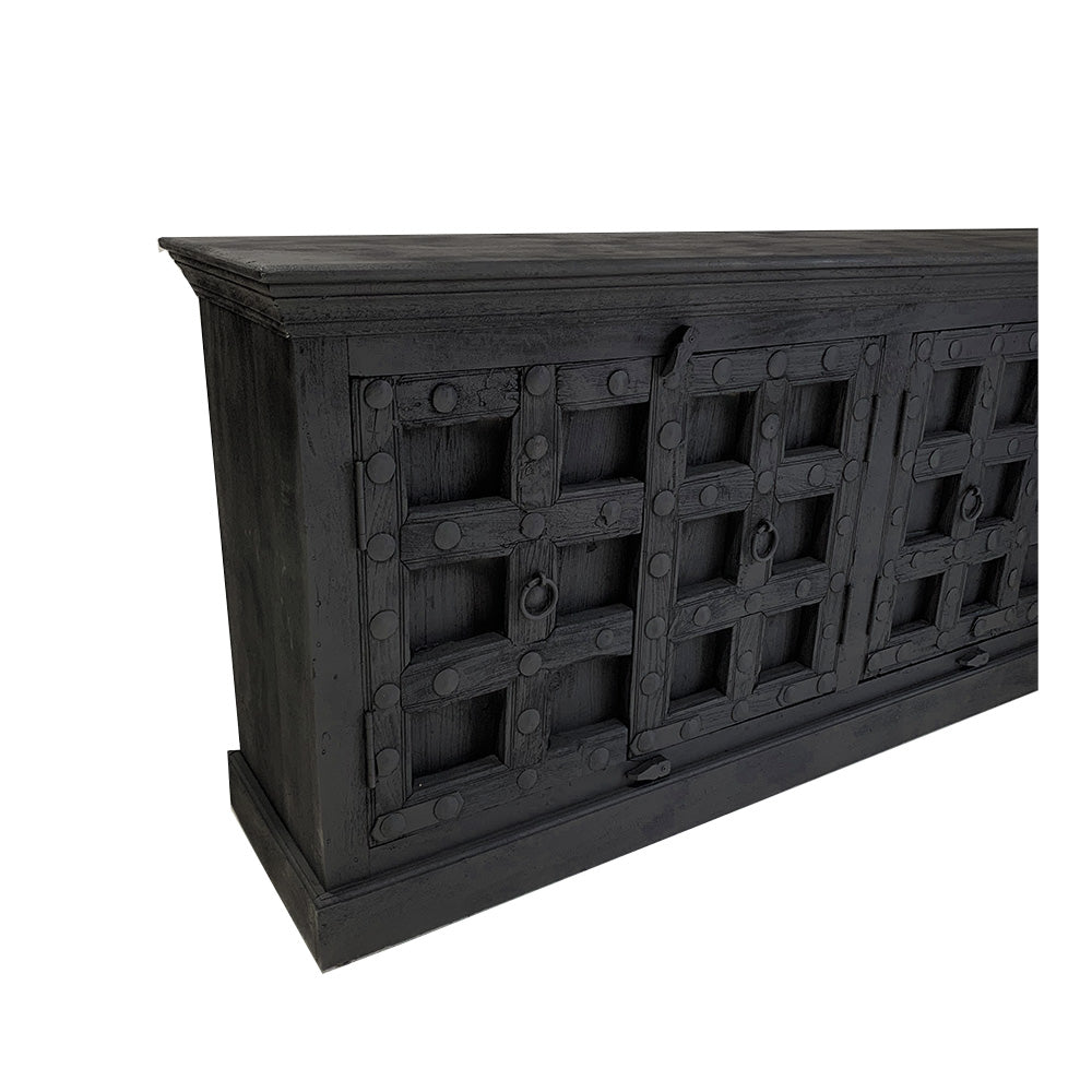 antique door console black