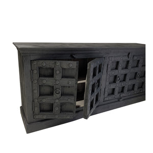 antique door console black