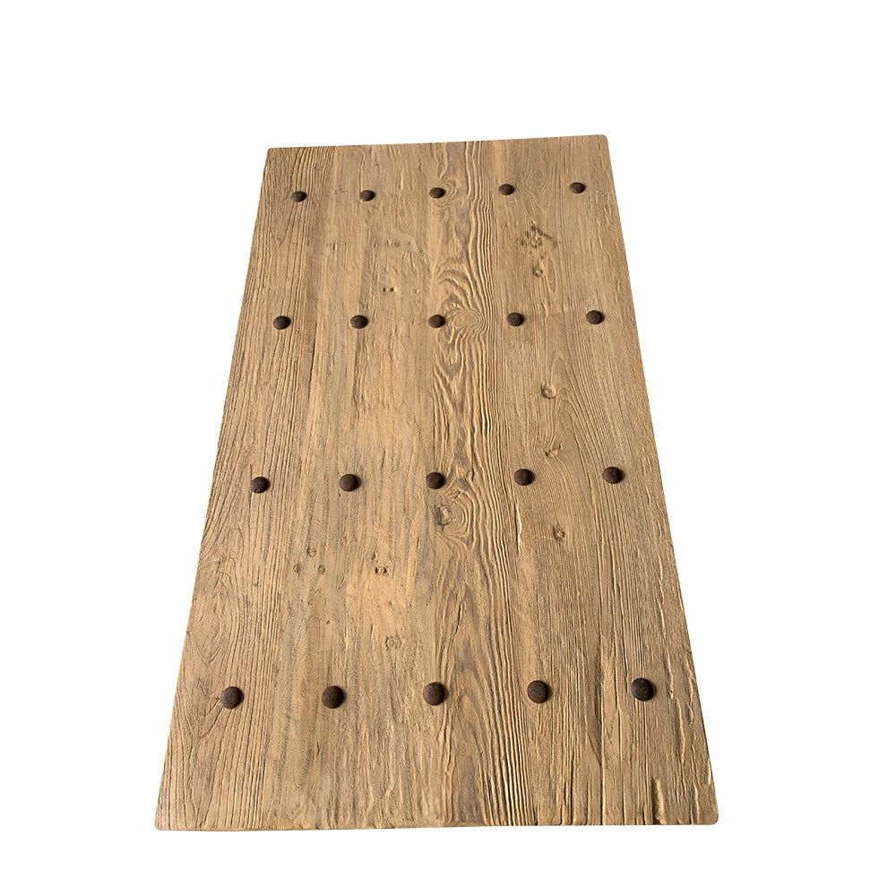 antique elm door coffee table