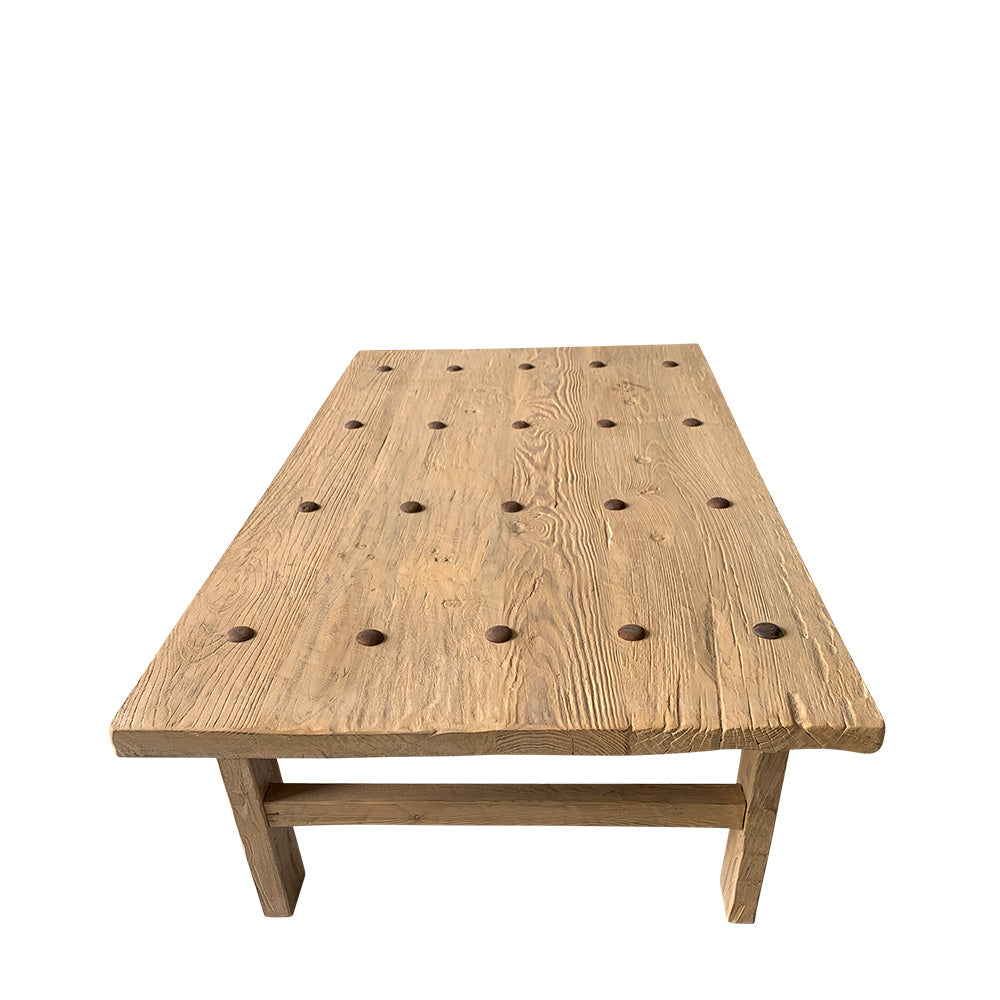 antique elm door coffee table