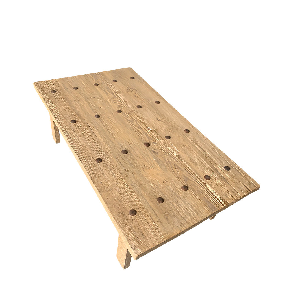 antique elm door coffee table