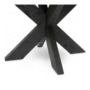 black oak dining table