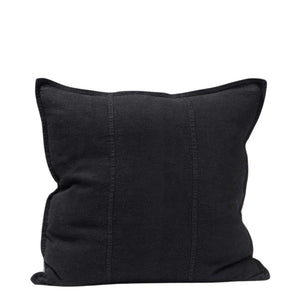 linen cushion small black