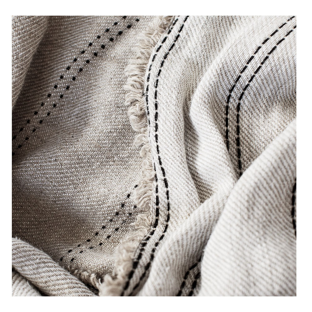 mira linen throw natural