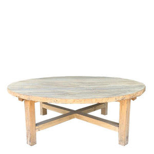 elm coffee table round large