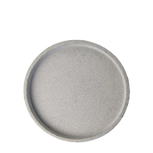 round concrete tray small natural