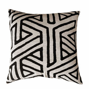 abstract cushion natural/black