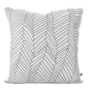 white thatch linen cushion large