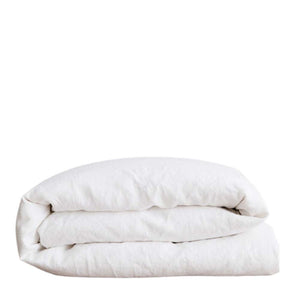 linen duvet cover super king white