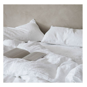 linen duvet cover king white