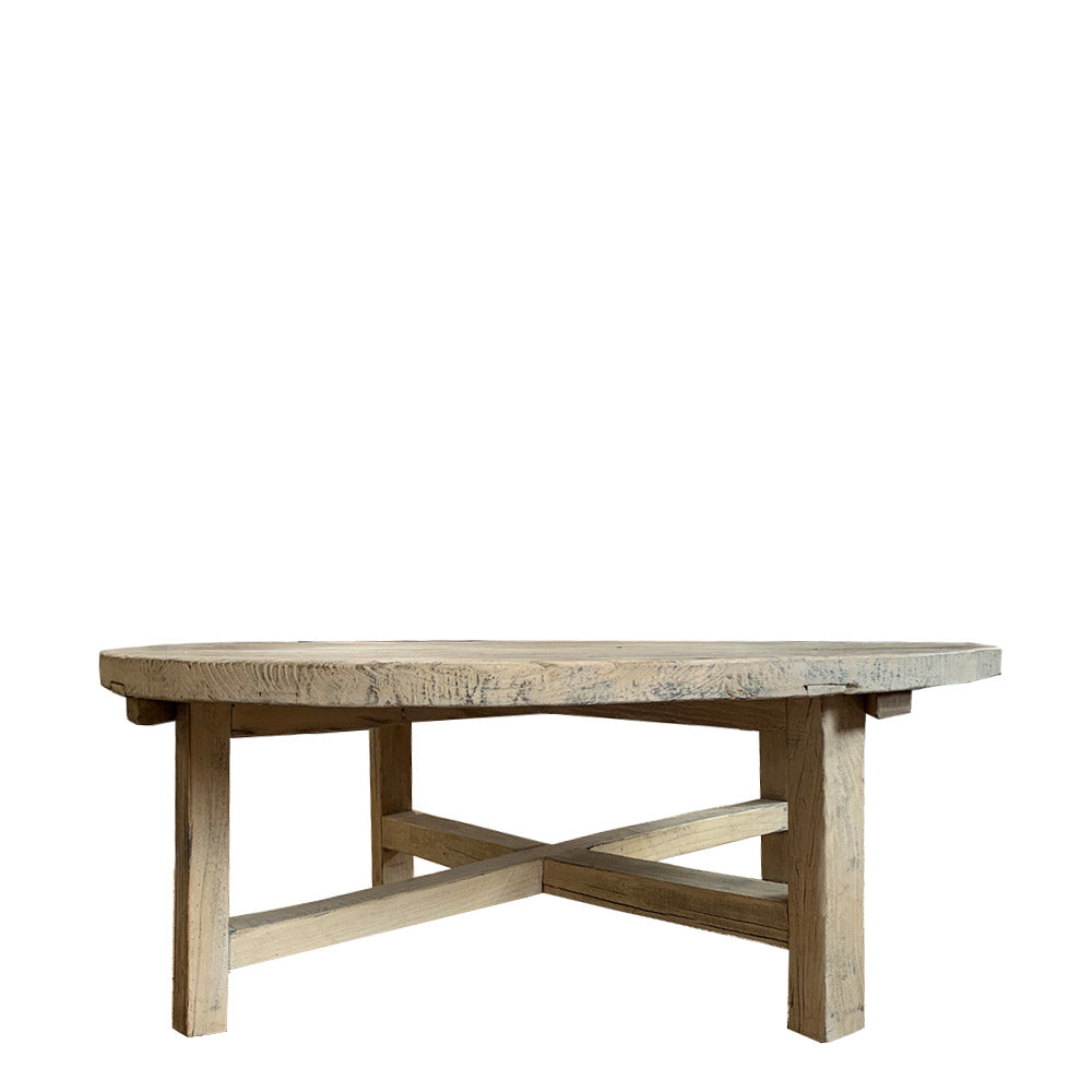 elm coffee table round large