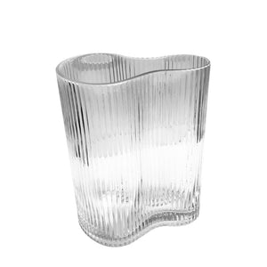 fluted glass vase large