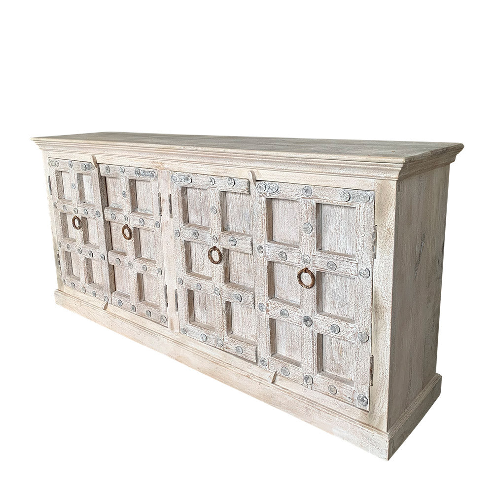indian whitewashed cabinet