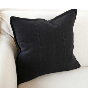 linen cushion small black