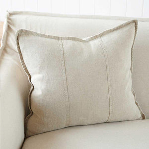 linen cushion small natural