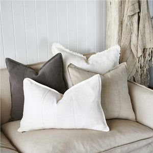 linen cushion small natural