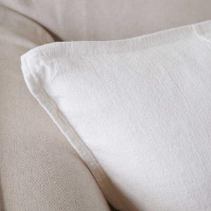 linen cushion small white